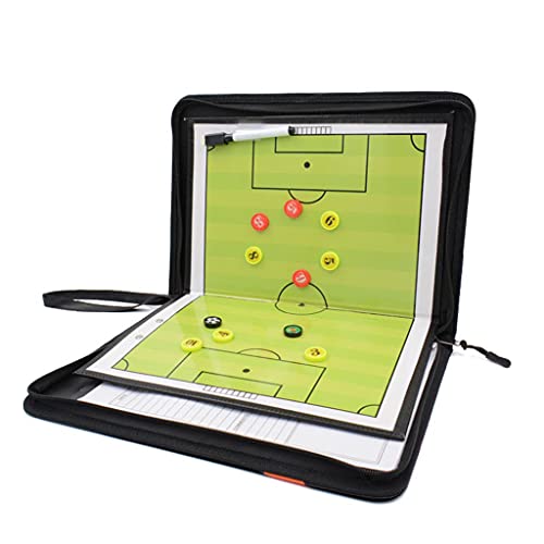 QQAA Fussball Taktiktafel Magnet, Trainermappe Fußball, Faltbares Taktiktafel Fußball, mit Umschreibbarem Whiteboard-Marker von QQAA