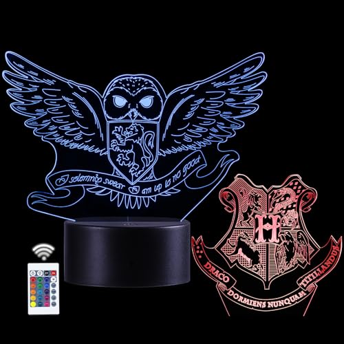 Harry Potter Lampe 3d Illusion Hogwarts Castle Nachtlicht Kinder Touch Mit Fernbedienungnachttischlampe, ​Anime Merch Led Chreibtischlamp Gadget Weihnachtsdeko Freundegeburtstagsgeschenk 3 In 1 von QQAAMZ