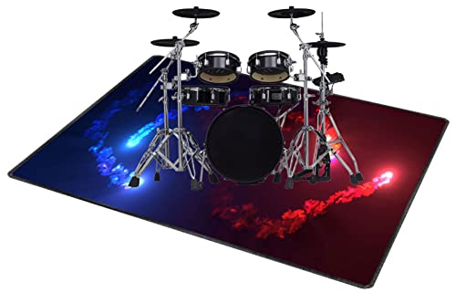 QQDD Drum-Teppich Schlagzeugteppich Schallschutz Teppich Schallschutzmatte rutschfeste Trommelmatte für E Drum Schlagzeug Elektronisch Snare Teppich Snare Drum Rug Schalldicht Teppiche (80CM - 200CM) von QQDD