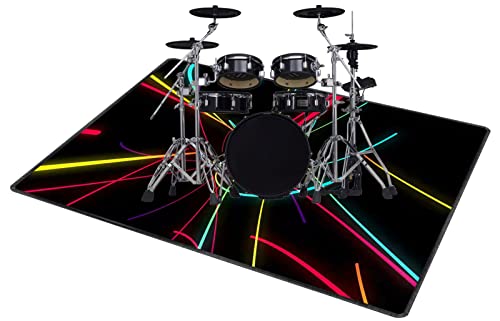 QQDD Drum-Teppich Schlagzeugteppich Schallschutz Teppich Schallschutzmatte rutschfeste Trommelmatte für E Drum Schlagzeug Elektronisch Snare Teppich Snare Drum Rug Schalldicht Teppiche (80CM - 200CM) von QQDD