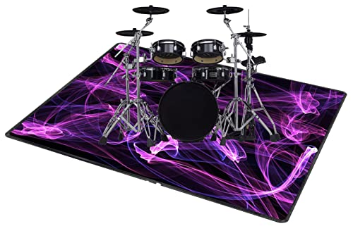QQDD Drum-Teppich Schlagzeugteppich Schallschutz Teppich Schallschutzmatte rutschfeste Trommelmatte für E Drum Schlagzeug Elektronisch Snare Teppich Snare Drum Rug Schalldicht Teppiche (80CM - 200CM) von QQDD