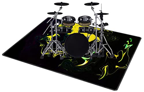 QQDD Drum-Teppich Schlagzeugteppich Schallschutz Teppich Schallschutzmatte rutschfeste Trommelmatte für E Drum Schlagzeug Elektronisch Snare Teppich Snare Drum Rug Schalldicht Teppiche (80CM - 200CM) von QQDD