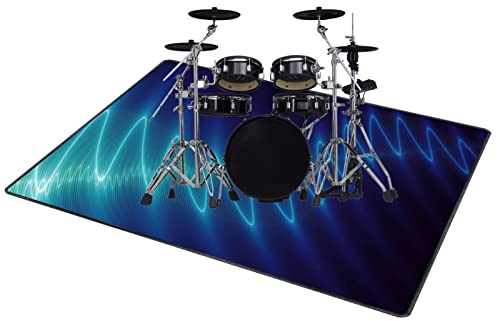 QQDD Drum-Teppich Schlagzeugteppich Schallschutz Teppich Schallschutzmatte rutschfeste Trommelmatte für E Drum Schlagzeug Elektronisch Snare Teppich Snare Drum Rug Schalldicht Teppiche (80CM - 200CM) von QQDD