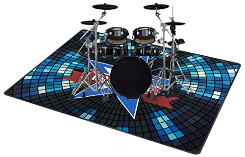 QQDD Drum-Teppich Schlagzeugteppich Schallschutz Teppich Schallschutzmatte rutschfeste Trommelmatte für E Drum Schlagzeug Elektronisch Snare Teppich Snare Drum Rug Schalldicht Teppiche (80CM - 200CM) von QQDD