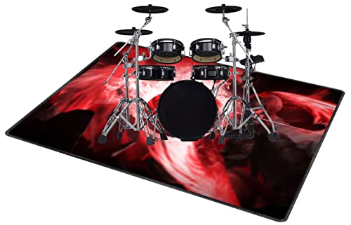 QQDD Drum-Teppich Schlagzeugteppich Schallschutz Teppich Schallschutzmatte rutschfeste Trommelmatte für E Drum Schlagzeug Elektronisch Snare Teppich Snare Drum Rug Schalldicht Teppiche (80CM - 200CM) von QQDD