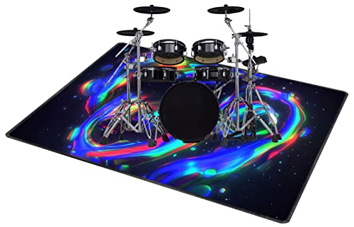 QQDD Drum-Teppich Schlagzeugteppich Schallschutz Teppich Schallschutzmatte rutschfeste Trommelmatte für E Drum Schlagzeug Elektronisch Snare Teppich Snare Drum Rug Schalldicht Teppiche (80CM - 200CM) von QQDD