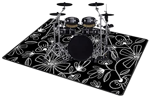 QQDD Drum-Teppich Schlagzeugteppich Schallschutz Teppich Schallschutzmatte rutschfeste Trommelmatte für E Drum Schlagzeug Elektronisch Snare Teppich Snare Drum Rug Schalldicht Teppiche (80CM - 200CM) von QQDD