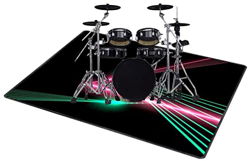 QQDD Drum-Teppich Schlagzeugteppich Schallschutz Teppich Schallschutzmatte rutschfeste Trommelmatte für E Drum Schlagzeug Elektronisch Snare Teppich Snare Drum Rug Schalldicht Teppiche (80CM - 200CM) von QQDD