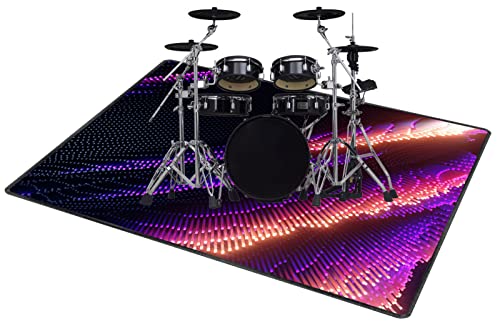 QQDD Drum-Teppich Schlagzeugteppich Schallschutz Teppich Schallschutzmatte rutschfeste Trommelmatte für E Drum Schlagzeug Elektronisch Snare Teppich Snare Drum Rug Schalldicht Teppiche (80CM - 200CM) von QQDD