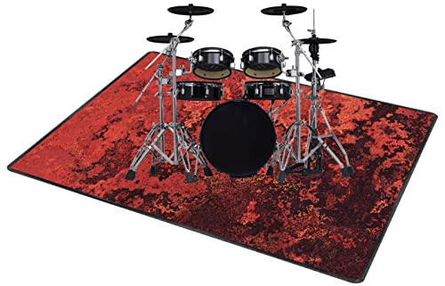 QQDD Drum-Teppich Schlagzeugteppich Schallschutz Teppich Schallschutzmatte rutschfeste Trommelmatte für E Drum Schlagzeug Elektronisch Snare Teppich Snare Drum Rug Schalldicht Teppiche (80CM - 200CM) von QQDD