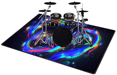 QQDD Drum-Teppich Schlagzeugteppich Schallschutz Teppich rutschfeste Teppiche Trommel Matte für E Drum Schlagzeug Elektronisch Snare Teppich Snare Drum Musikinstrumente Drum Matte (80CM - 200CM) von QQDD