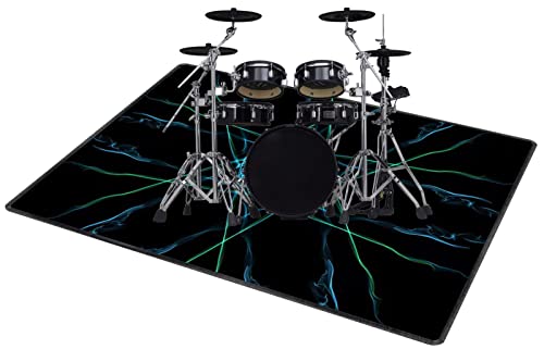 QQDD Drum-Teppich Schlagzeugteppich Schallschutz Teppich rutschfeste Teppiche Trommel Schalldicht Drum Matte Schallschutzmatte (80CM - 200CM) von QQDD