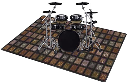 QQDD Drum-Teppich Schlagzeugteppich Trommel Schallschutz Teppich rutschfeste Matte für E Drum Schlagzeug Elektronisch Snare Teppich Snare Drum Musikinstrumente Schalldicht Teppiche (80CM - 200CM) von QQDD