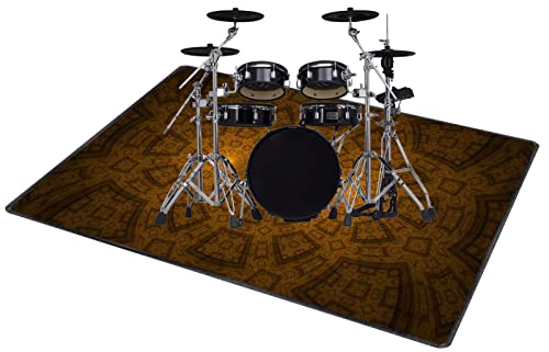 QQDD Drum-Teppich Schlagzeugteppich Trommel Schallschutz Teppich rutschfeste Matte für E Drum Schlagzeug Elektronisch Snare Teppich Snare Drum Musikinstrumente Schalldicht Teppiche (80CM - 200CM) von QQDD