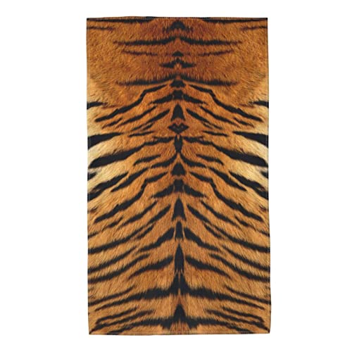 Lange Handtücher, abstraktes Tigerfell-Design, ultraweiches Handtuch, wildes Tier, kreativer Kunstdruck, saugfähige Luxushandtücher für Badezimmer, Hotel, Fitnessstudio und Spa, 27,5 x 15,7 Zoll von QQIAEJIA