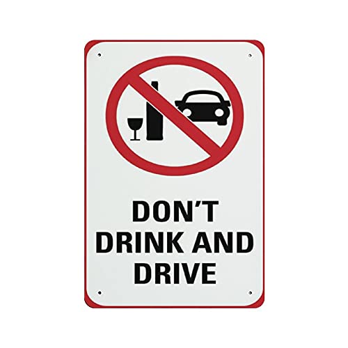 QQIAEJIA Metallblechschild Don't Drink and Drive Vintage Blechposter Metallschild Wanddekoration Country Kitchen Home Garage Decor 12"x8" von QQIAEJIA