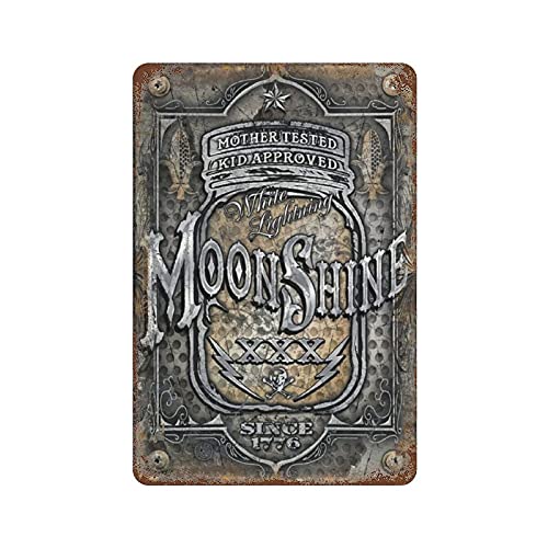 Moonshine Jar Metall Eisen Malerei Retro Poster Blechschild Vintage Wanddekoration Poster Metallschild Aluminiumschild für Cafe Bar Pub Home Bier Dekoration von QQIAEJIA