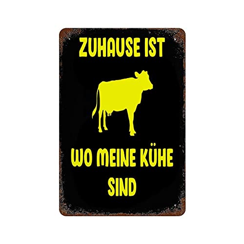 Rustikaler Vintage-Stil, Eisenmalerei, Blechschild, Bauernhaus-Dekor, Metallschild, Poster, Kühe, Bauernhof, Spruch, Kuh, Metallposter, Dekoration für Kino, Haus, Bar, Pub, lustiges von QQIAEJIA