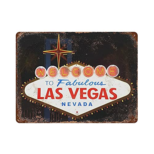 Welcome to Fabulous Las Vegas Vintage Metallschild Retro Tolles Aluminium Blechschild Wanddekoration 11,8" x 15,7" von QQIAEJIA