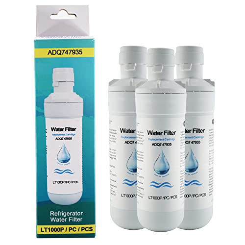 Lt1000p/Pc/Pcs Water Filter für Kuehlschrank, Extern Kühlschrank Wasserfilter ADQ747935, NSF-Zertifizierte, Kompatibel mit MDJ64844601, ADQ74793501, ADQ74793502, Kenmore9980… von QQJIN
