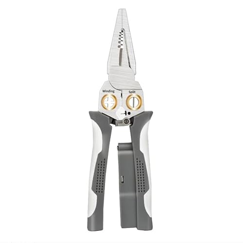 8In1 Wire Stripper Wire Stripping Tool with Voltage Tester Cable Cutters with Plier Crimper Splitting Wire Stripper Tool for10-18AWG for Electrician Work (Gray) von QQLADY