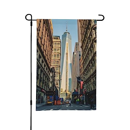 Streets of New York City Gartenflagge, doppelseitig, 30,5 x 45,7 cm, Hofflaggen für draußen, Willkommensgartenflaggen, saisonale Flaggen für Outdoor-Dekoration, Urlaub, Gartenflaggen für alle von QQLADY