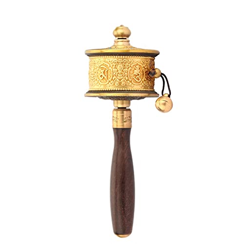 QQNQQ Buddhistisches Handgebet, buddhistisches Gebetsrad, Handkurbel, Handgeschnitztes tibetisches, Meditationsgeschenk, Heimdekoration QQNQQ Buddhistisches Handgebet, buddhistisches Gebetsrad, Handkurbel, Handgeschnitztes tibetisches, Meditationsgeschenk, Heimdekoration von QQNQQ