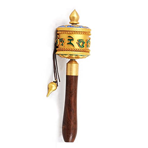 QQNQQ Buddhistisches Handgebet, buddhistisches Gebetsrad, Handkurbel, tibetisch-buddhistische Anbetung, manuelles Schütteln QQNQQ Buddhistisches Handgebet, buddhistisches Gebetsrad, Handkurbel, tibetisch-buddhistische Anbetung, manuelles Schütteln von QQNQQ