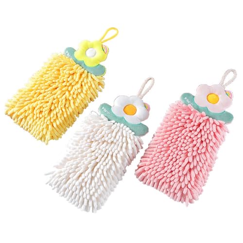 QQNQQ Handtücher mit Aufhängeschlaufe, Hängendes Handtuch mit Blumenmuster, süßes Handtuch von QQNQQ