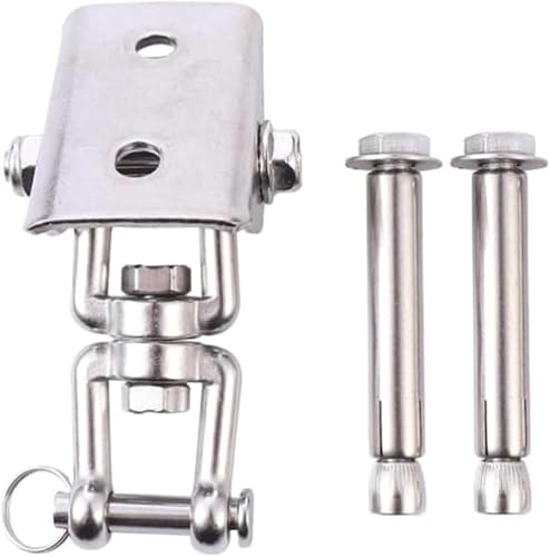 QQNQQ Hochleistungs-Schaukelaufhänger, 1 Satz Metall-Drehschaukelhaken-Schraubenhalterungs-Hardware-Kit mit Erweiterung for Yoga-Stuhl von QQNQQ