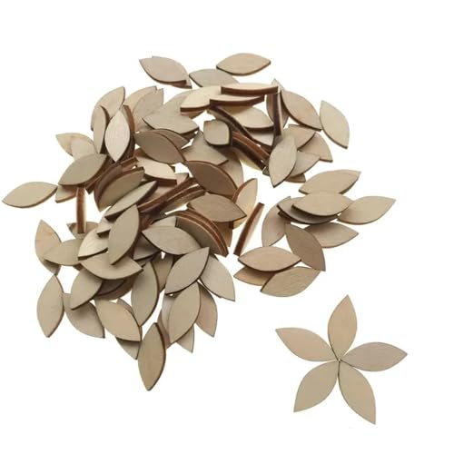 QQNQQ Holzscheiben, 100 Stück, unbehandelte Holzausschnitte, ovale Holzformen, Stücke, Scheiben(2cm) von QQNQQ