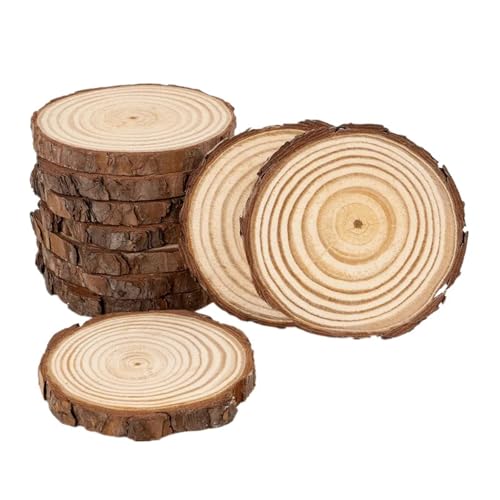QQNQQ Holzscheiben, 2 Stück, 10–12 cm, unbehandelt, runde, Holzkreis for Hochzeiten, Tafelaufsätze, Dekoration, DIY-Malerei QQNQQ Holzscheiben, 2 Stück, 10–12 cm, unbehandelt, runde, Holzkreis for Hochzeiten, Tafelaufsätze, Dekoration, DIY-Malerei von QQNQQ