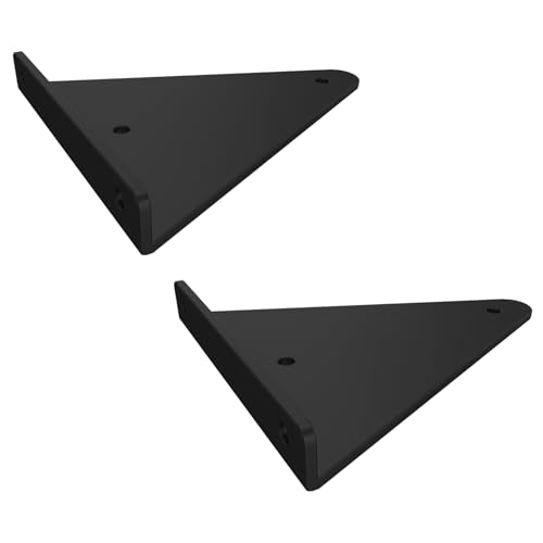 Regalhalterung, 2er-Pack schwebende Regalhalterungen, wandmontierte Eisenmetallhalterungen for Regale, unsichtbare dreieckige Regalstützenhalterungen for Lagerregale, Bücherregale, mit Schrauben(Black von QQNQQ