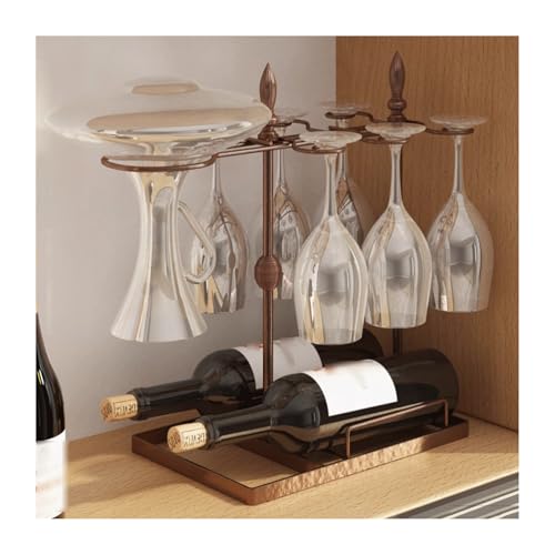 Rotweinregal, Weinregal, Weinregal for die Arbeitsplatte mit Glas- und Dekanterhalter, Weinflaschenhalter aus Schmiedeeisen, freistehendes Tischregal aus Metall for Weingläser for die Hausbar, Küche, Rotweinregal, Weinregal, Weinregal for die Arbeitsplatte mit Glas- und Dekanterhalter, Weinflaschenhalter aus Schmiedeeisen, freistehendes Tischregal aus Metall for Weingläser for die Hausbar, Küche, von QQNQQ