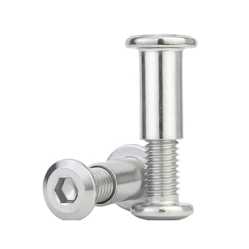 Schrauben- und Mutternsatz, Kopf 304 Edelstahl Flache Innensechskantschraube Möbelnietverbinder Einsatz Verbindungshülse Überwurfmutter M2 M3(M2*40mm) von QQNQQ