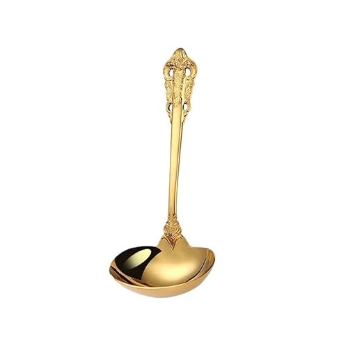 Suppenkelle, Küchengeräte, 2 Stück, Mini-Soßenkelle for Mischen und Rühren von Müsli, Soße, Soßengewürz, nicht kochende, leicht zu reinigen(Gold) von QQNQQ