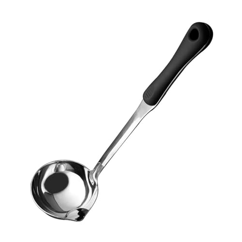 Suppenkelle, Küchengeräte, Haushaltssieb, Kochen, Edelstahlkelle, Geschirr, Edelstahl-Suppenlöffel, großes Fassungsvermögen, leicht zu reinigen Suppenkelle, Küchengeräte, Haushaltssieb, Kochen, Edelstahlkelle, Geschirr, Edelstahl-Suppenlöffel, großes Fassungsvermögen, leicht zu reinigen von QQNQQ