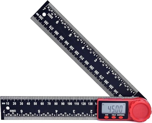 Winkelmesser, Winkellineal, Digitaler 0~360 ° 7-Zoll-LCD-Display Messwerkzeug Messlineal mit Feststellfunktion Winkelmesser, Winkellineal, Digitaler 0~360 ° 7-Zoll-LCD-Display Messwerkzeug Messlineal mit Feststellfunktion von QQNQQ