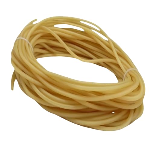 1,6–12 mm, 2m/5m Länge, Latex-Gummischlauch – hochelastischer elastischer Schlauch, for den Einsatz zu Hause, im Labor und beim Sport, 1Stück, gelb(2M X 1.8mm X 4.2mm) von QQPQQ