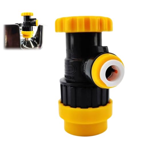1 Stück 8 mm Flow Ball Lock Disconnect, Schnellverschlusskupplung for Bierfass-Flüssigkeitssysteme mit einstellbaren Durchflussverbindungen (Schwarz und Gelb) von QQPQQ