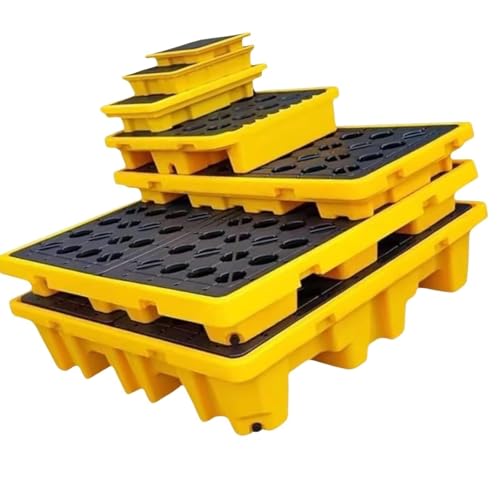 Modulare Auffangpalette for auslaufende Flüssigkeiten, robustes Polyethylen-Design, auslaufsicher und rutschfest, 17 Größenoptionen for Industrielager und Fabriken(33.5 * 33.5 * 5.5cm) von QQPQQ