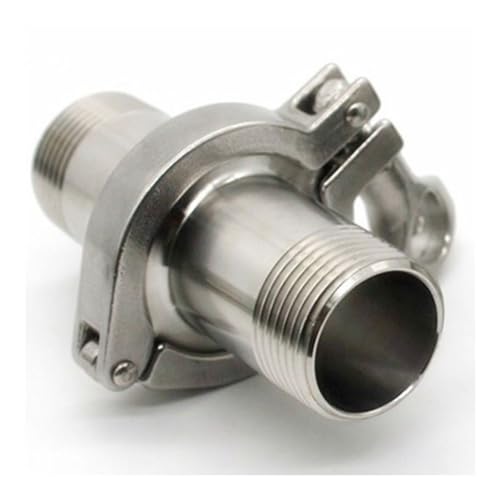 SS304 Gewindehülsen-Set, Außengewinde-Hülsensatz 1/8" bis 1" x 50,5 mm Außendurchmesser mit Tri-Clamp und Silikondichtung(DN 20 (clamp 50.5)) von QQPQQ