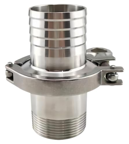 SS304 Tri-Clamp-Abdeckungsadapter, Schnellkupplung in Sanitärqualität, 1/2-Zoll-Außengewinde auf 8-19-mm-Ferrule mit Silikondichtung for Sanitärsysteme(12mm to DN15) von QQPQQ