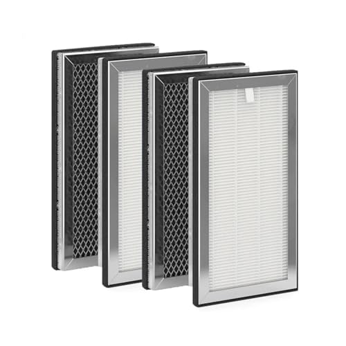 Luftreiniger True HEPA H13 und Aktivkohle 15 Ersatzfilter, kompatibel mit Medify MA15, 2er-4er-Pack Sieb(4-Pack) von QQTRXGWHX