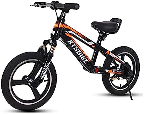 Laufrad mit 16-Zoll-Rädern für 6–15-Jährige, Laufräder ohne Pedal für Kinder/Jugendliche, leichtes Fahrrad mit verstellbarem Sitz, Schwarz von QQWanWan