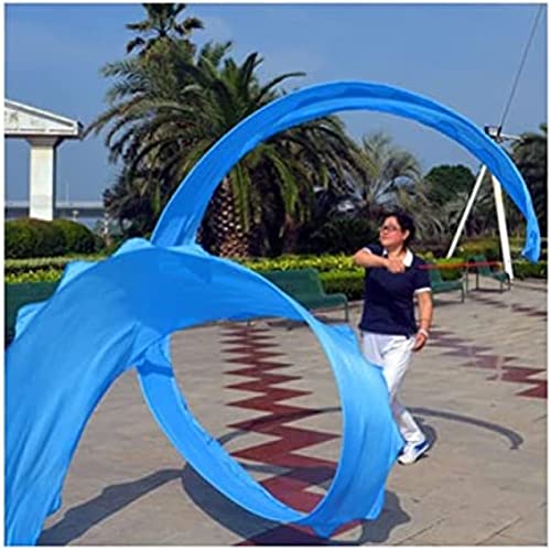 Sport-Fitness-Tanz-Luftschlangen, Outdoor-Park-Rasenschaukel, drehendes Drachenband, Beste Geburtstagsgeschenke für Eltern, blau, 10 m von QQWanWan