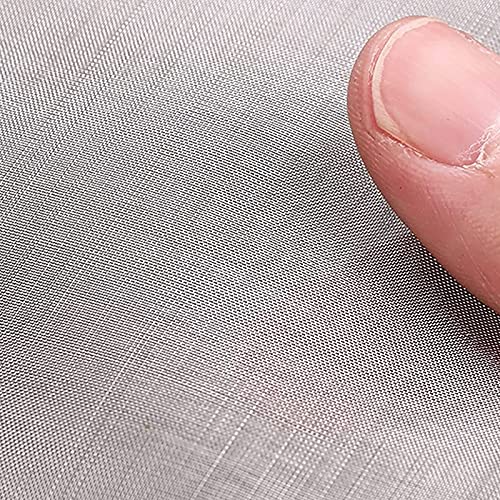 80 Mesh Super Weich Drahtgitter 304 Edelstahl Wire Mesh Drahtgitter Drahtgewebe Sehr Geeignet Luftziegel Lüftungsgitter Siebnetz,Silber (Color : Wire diameter: 0.09mm, Size : 1x5m) von QQXY