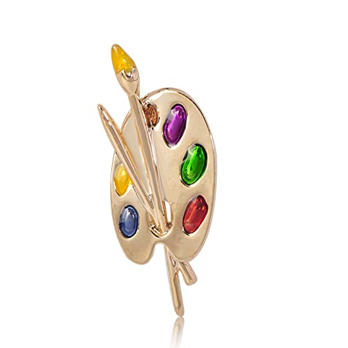 QQYDZSW Modische Brosche Reversbrosche Dame Braut Hochzeit Brosche Schmuck Brosche Casual Palette Broschen Emaille Pins Maler von QQYDZSW