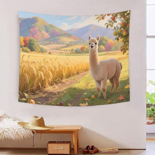 QQZNFTBVF Alpaca 3D Printing Tapestry for Living Room Bedroom Decorations Wall Hanging Home Decor Poster 150cmx200cm von QQZNFTBVF