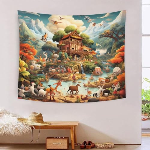 QQZNFTBVF Animal World 3D Printing Tapestry for Living Room Bedroom Decorations Wall Hanging Home Decor Beach Blanket 130cmx150cm QQZNFTBVF Animal World 3D Printing Tapestry for Living Room Bedroom Decorations Wall Hanging Home Decor Beach Blanket 130cmx150cm von QQZNFTBVF